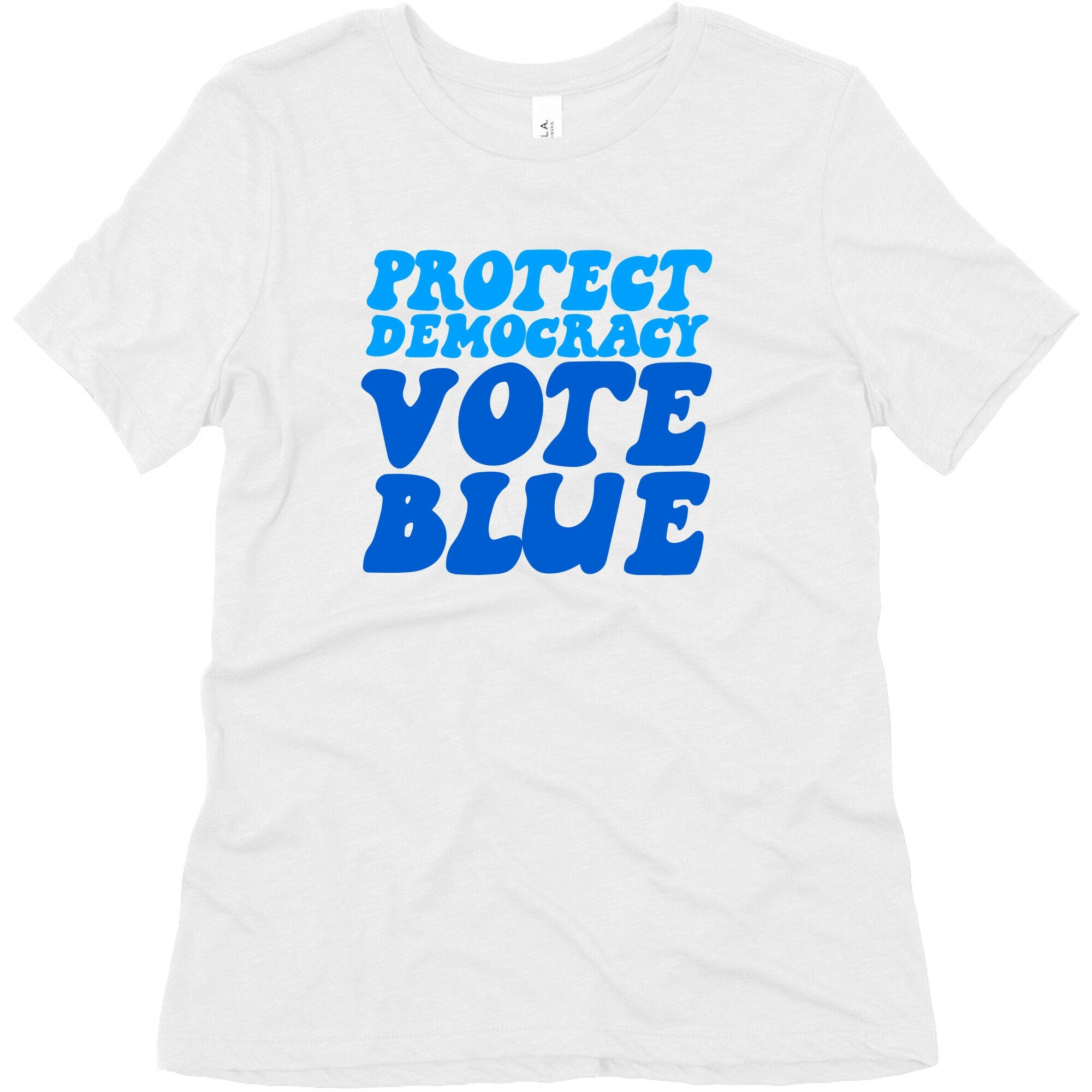 Protect Democracy Vote Blue Womens Triblend Tee